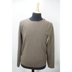 Isaia Napoli Girocollo Brown Knit 100% Wool Crewneck Sweater Sz M BRAND NEW